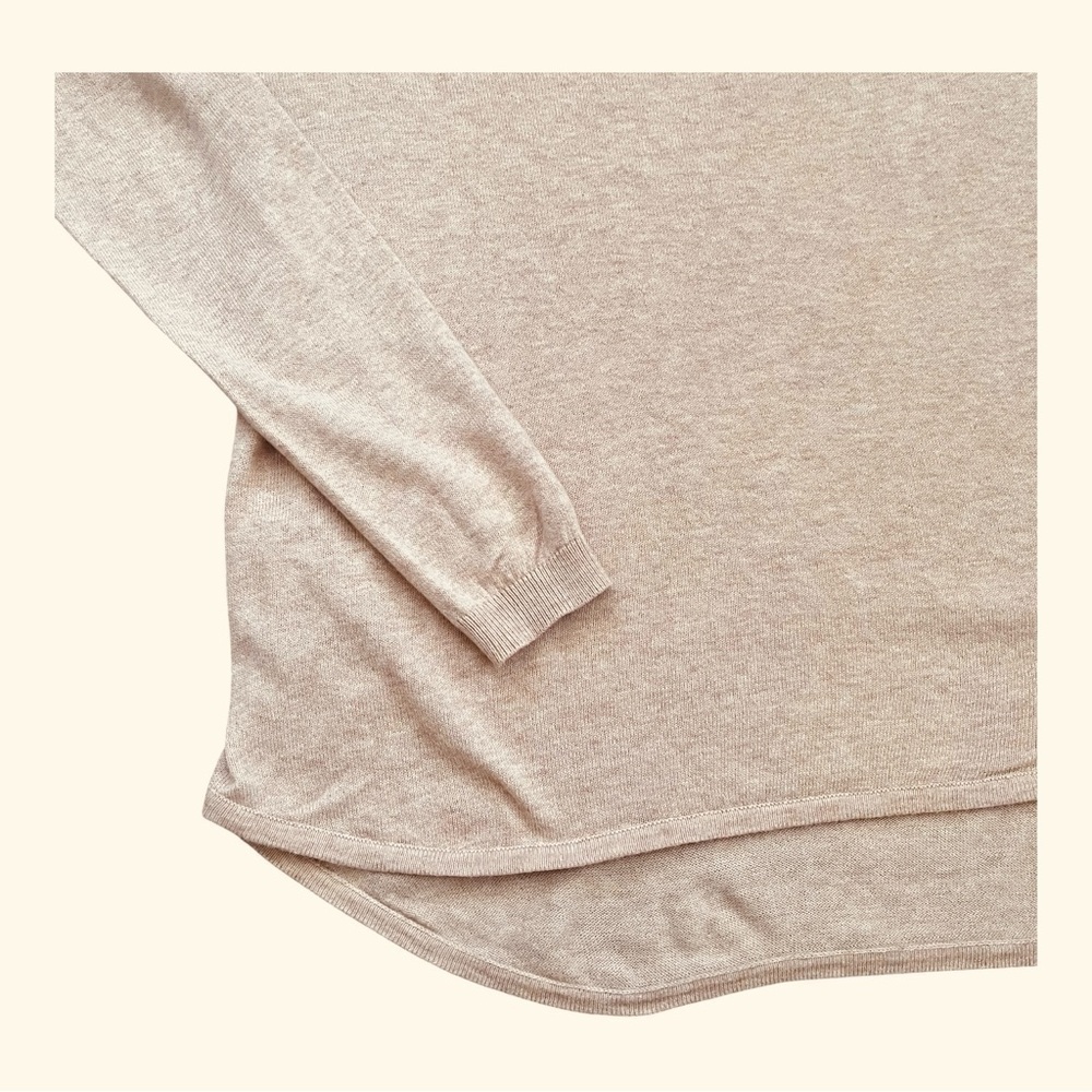 Copper Key cardigan minimalist loose oatmeal/cream long sleeves Women’s S - Picture 6 of 13